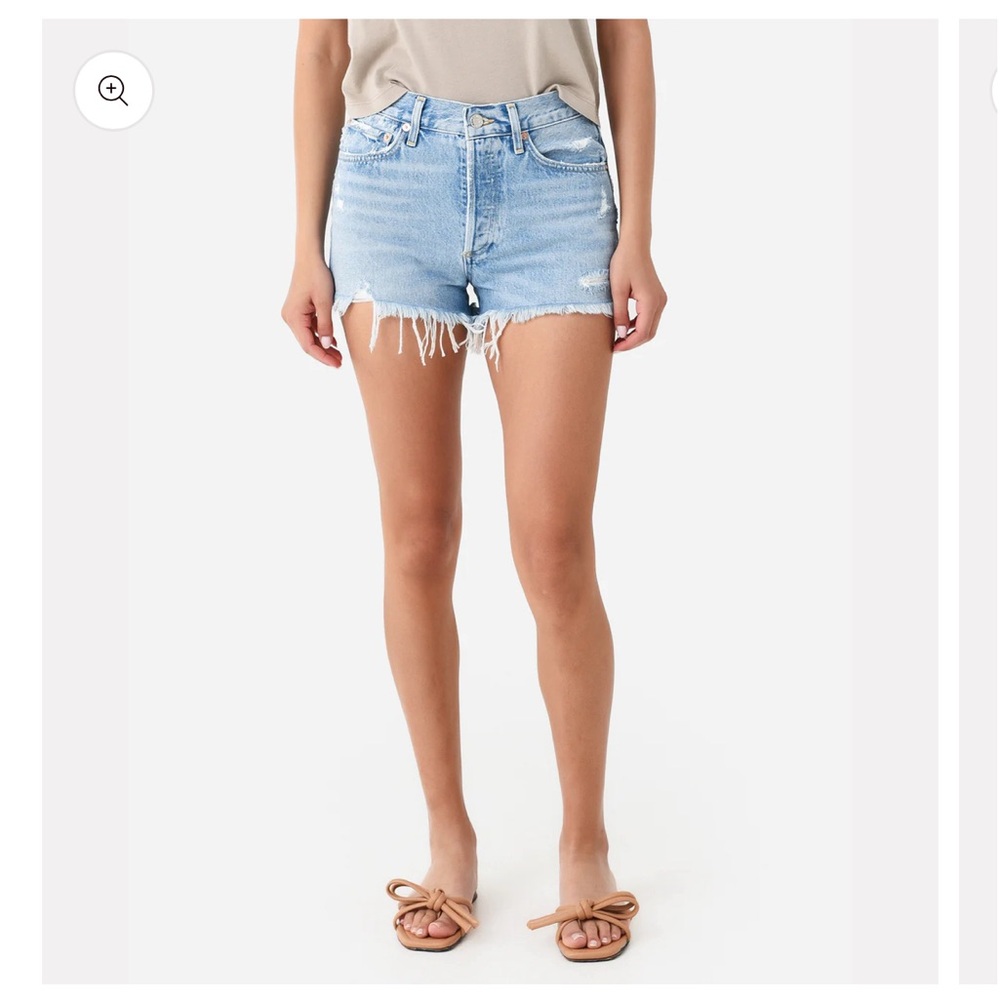 AGOLDE Parker Cut Off Jean Shorts in Swapmeet 25